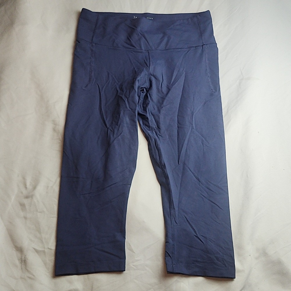 Under Armour Fitted Capri Leggings Navy Blue Women's Size Large